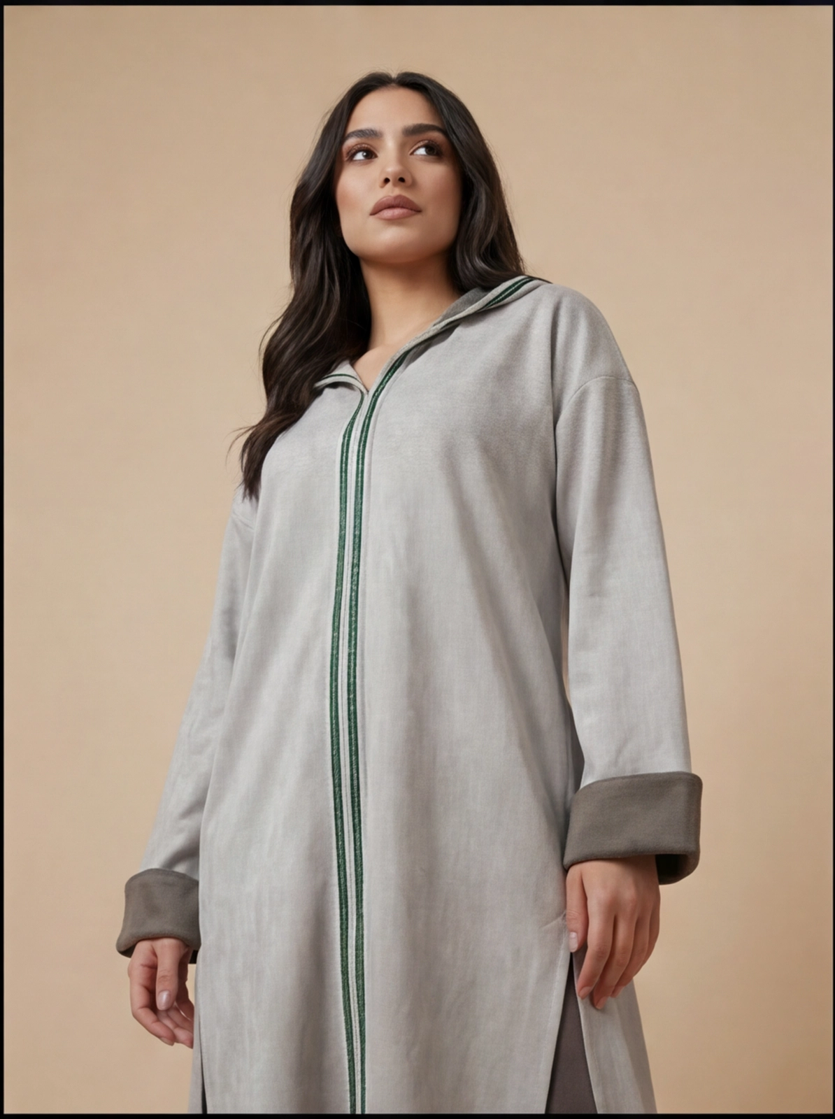 jellaba noire classique broderie Élégante – coupe moderne (copy)