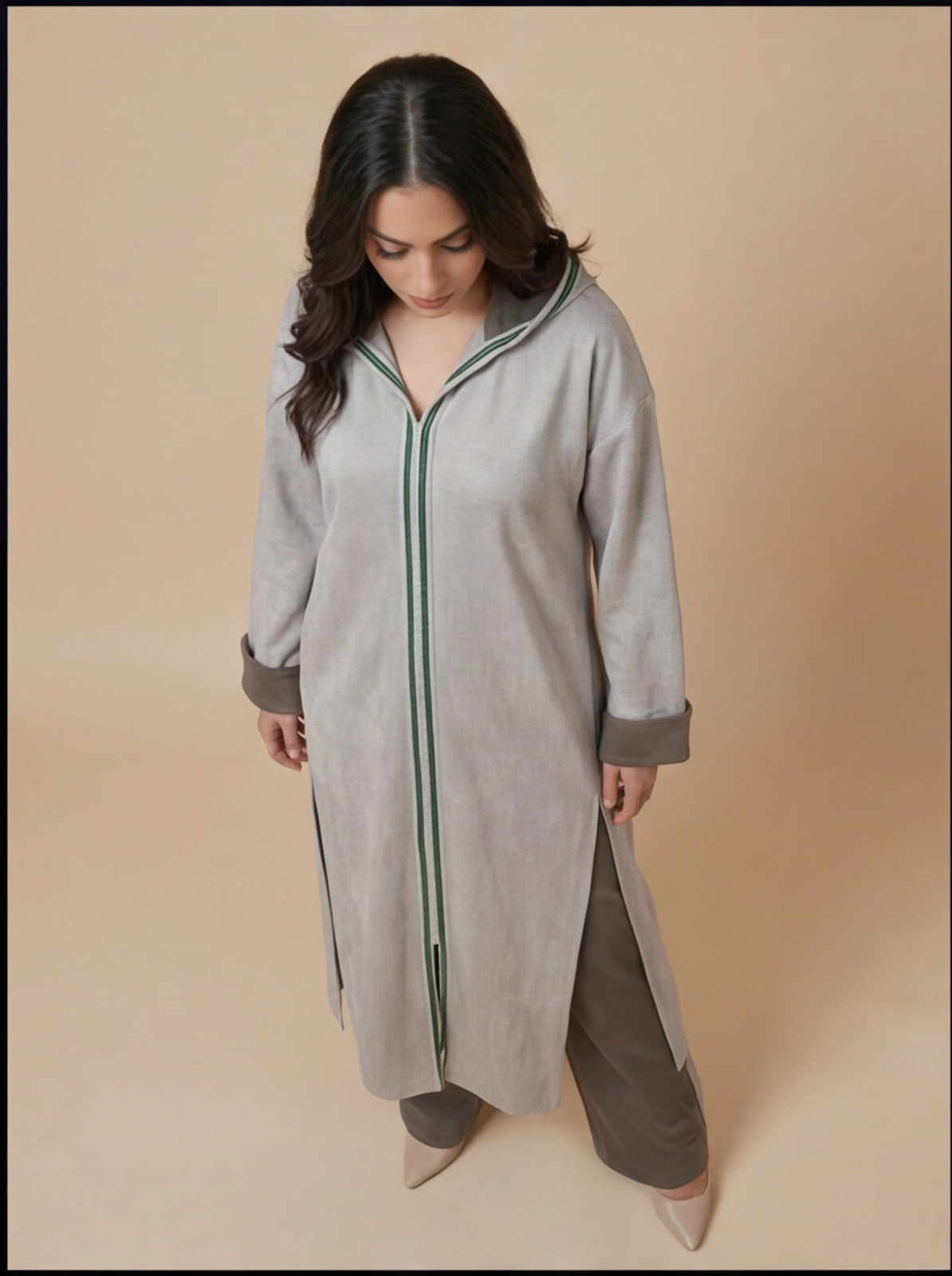 jellaba noire classique broderie Élégante – coupe moderne (copy)